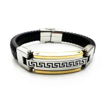 China Fashion Leather Men's CLASSIC Great Wall Bracelet Wristband for sale