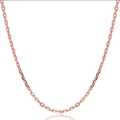 China Free Shipping Gold Plated Copper Chain Necklace O Chain Necklace Rose Fo Chain Choker Pendant Necklace for sale