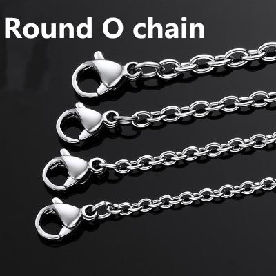 China CLASSIC Stainless Steel Chain O Round Chain Jewelry Titanium Steel Cross Chain For Men And Women for sale