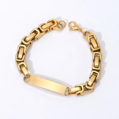 China Custom hot sale brand bracelet stainless steel fashion couple bending bracelets punk for sale