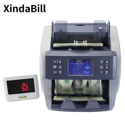 China Surpermarket money etc. Desktop Bank Counting Machine Different National Currencies Mixed Denomination Value Bill Counter Detector XD-770 for sale