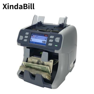 China Mixed Currency Counting Portable Best Quality Mixed Value Cash Automatic Currency Counting Money Machine Detector Bill Counter With Printing Serial Number for sale