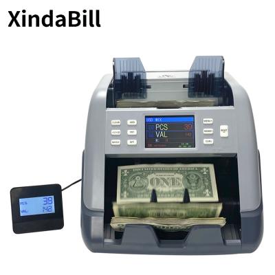 China 100% Mix XD-2500 CIS Show Total Value 7 Bill Banknote Counting Money Currency Detector Machine Accurate Cash Discriminator with Print Function for sale