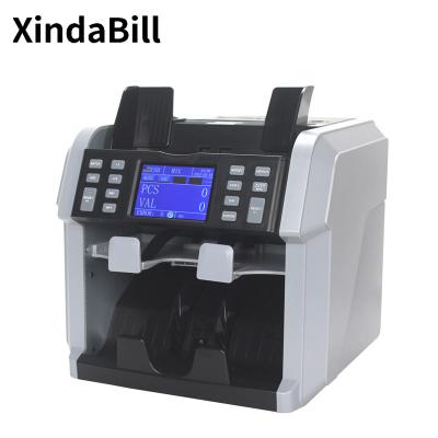 China Mix Top Value Detector CIS Money Counting Machine Bill Printer XD-2700 Touch Display And Loading Cash Counter Counting Machine for sale