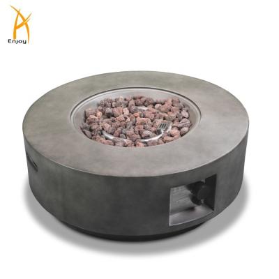 China Stored Outdoor Concrete Fire Pit Patio Gas Mine Decorative MgO Fire Pit for sale