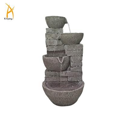 China Art Decor Modern Garden Decor Items Resin Water Feature Fountain for sale