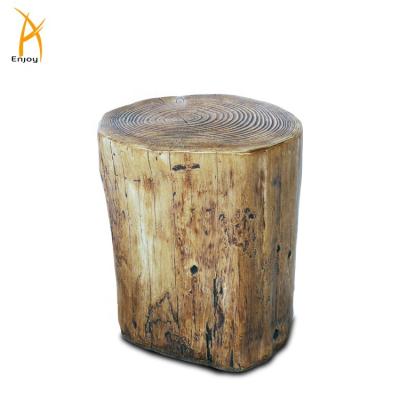 China Hot Sale Garden Round Stocked Stool For Outdoor Using Tree Stump for sale