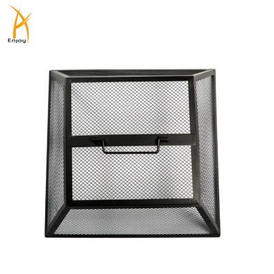 China Wood Burning Spark Screen Pit Fire Mesh Cover Stocked Steel Wire Hood for sale