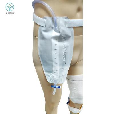 China Latex Material 1 Inch Foley Catheter Tube Holder Catheter Leg Strap With Hook Closure for sale