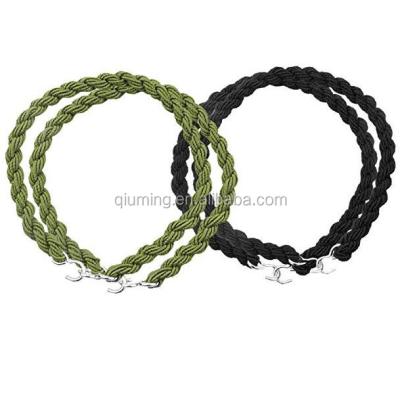 China Viable Handmade Black/Green Pants Twisted Rope, Military Boot Bands In Stock for sale