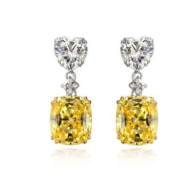 China Vintage Earrings Women Luxury CZ Zirconia 925 Sterling Silver Dangling Wedding Earring for sale