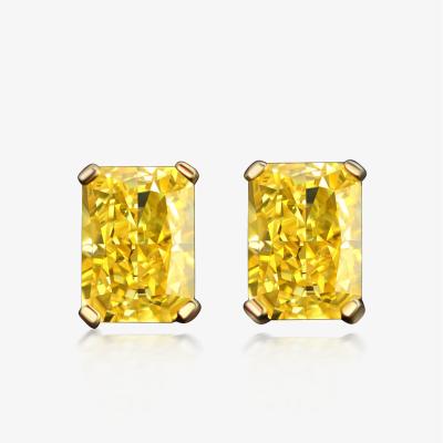 China Vintage 2022 Classic 18k Gold Plated CZ s925 Sterling Silver Earrings Women's Diamond Studs Earring for sale