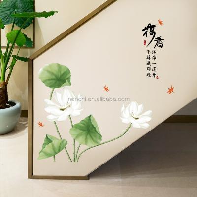 China Recycled And Easy To Use Chinese Design Wallpaper Decorative Flower Vinyl Wallpapers Wall Sticker Living Room Windows Doors Flower Vinyl Wallcovering for sale