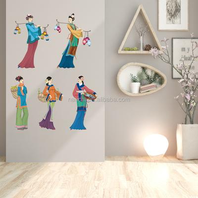 China Hot national style beauty 3d wall stickers classic TV background wallpaper reused and easy to use great for women home decoration wallpapers for sale