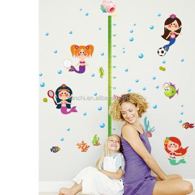 China Removable Clear Waterproof PVC Wall Decal Cartoon Mermaid Size Stickers Kids Room Living Room Wall Decor Decorative Sticker Waterproof for sale