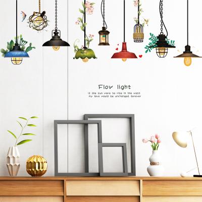 China Cheap antique reused and easy to use porch TV background cheap antique reused and easy to use central statistics chandelier stickers living room restaurant sofa bedroom decorative wall stickers for sale