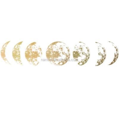 China Product Inkjet Gold Moon Phase Wall Stickers Reused And Easy To Use Creative Simple Diagram Wallpapers Home Decoration For Bedroom Hot Selling Wallpaper for sale