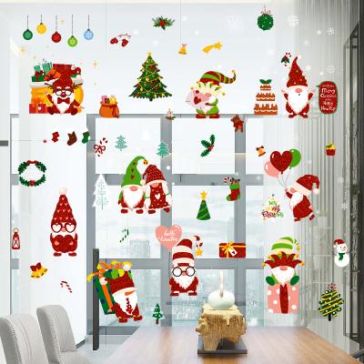 China Self Adhesive Living Room Wallpaper New Design Christmas Wall Sticker Party Recycled And Easy To Use Creative Decorative Window Decals for sale