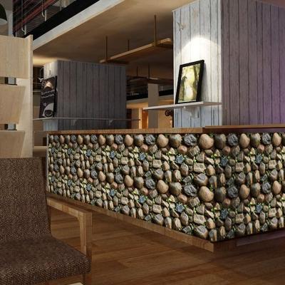 China Reused and easy to use simulation of PVC stone vinyl removable waterproof wallpaper for living room bedroom background decor wallpaper for sale