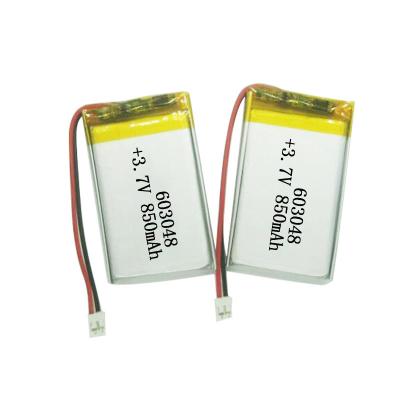 중국 리포 리튬-폴리머 전지 603048 충전식 리튬 이온계 폴리머 건전지 팩 3.7V 850mAh 판매용