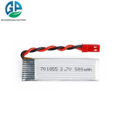 Cina batteria lipo-polimerizzata KC CE Li-Ion 701855 3.7v 500mah Batteria litio-polimerizzata ricaricabile in vendita