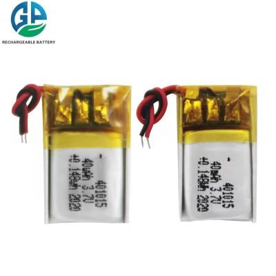 China Pequena bateria com PCB e conector em estoque Li Polymer 3.7 V Bateria 401015 25mAh 40mAh Bateria Lipo à venda