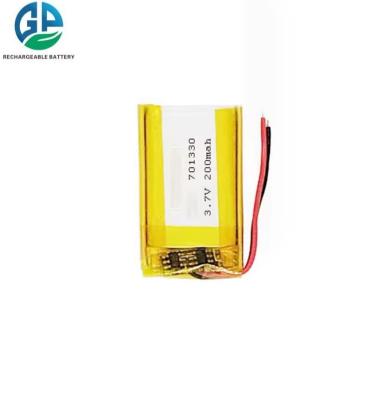 China Small 3.7 Volt 701330 200mah Li Polymer Battery For Electronic Toy  Handheld Disinfection Product Battery for sale