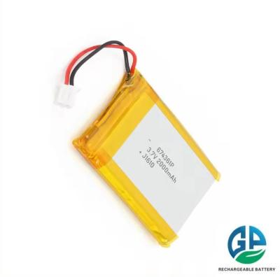 China 3.7v Batería recargable de polímero de litio KC 2000mah Batería de lipo de alta capacidad 674361 2000mah en venta