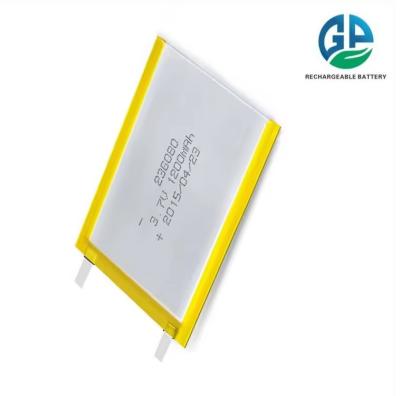 China Gpe Rechargeable Battery Pack Lipo Battery Polymer Battery Rechargeable 1200mah 3.7v 236080 With PCB And Connector for sale