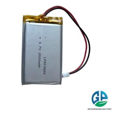 China High Discharge Lipo Battery Pack 803860 Li-Polymer Battery 2000mAh 3.7v Rechargeable Lipo Battery for sale