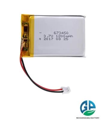 China 3.7v High Capacity Rechargeable 1200mah 673450 Polymer Lithium Ion Battery For Consumer Electronics Devices for sale