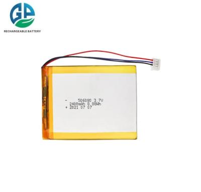 China Lithium Polymer Battery Pack 8.8wh 506080 3.7V 2400mAh Beauty Instrument Mobile Power Golf Carts BOATS for sale