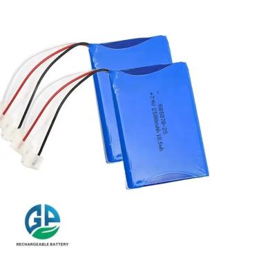 중국 KC UL 605070 7.4V 2500mah 리-폴리머 리포 리-이온 배터리 팩 스마트 의료기기 가방 크기 7.4V 2500mah 실린더 배터리 셀 판매용