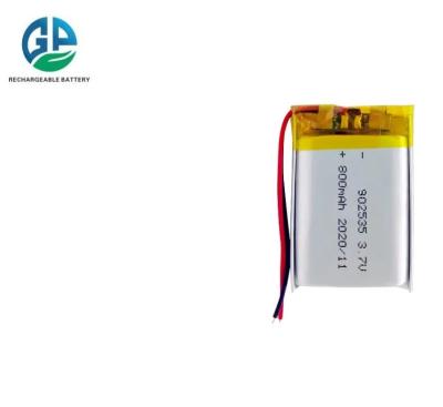 China Lithium-Polymer-Batterie-Pack Hochwertige wiederaufladbare Batterie 882535 Batterie 902535 Lipo 3.7v 800mah Lithium-Polymer-Lipo-Batterie zu verkaufen