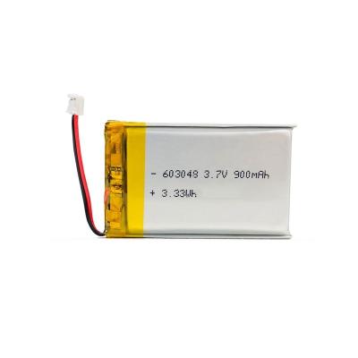 China High Discharge Rate Battery 603048 Rechargeable 3.7 V 900mah Lipo Lithium Polymer Battery Pack RoHS for sale