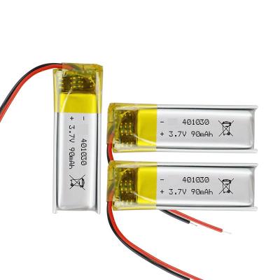 中国 Bluetoothのヘッドホーンのための401030リチウム ポリマー電池3.7V 80mAh 販売のため