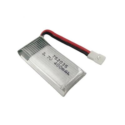 China Hoher Brummen-Batterie-Satz der Entladungs-Raten-752035 3.7V 400mAh zu verkaufen