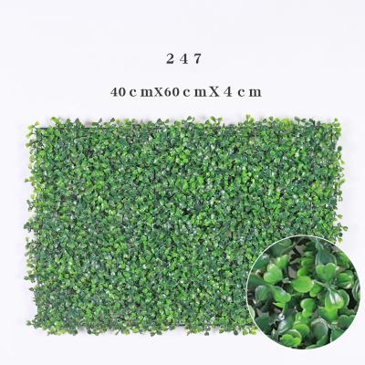 China Eco-friendly Artificial Boxwood Hedge Materials 40*60cm Grass Board Decor Wall For Home And Garden for sale