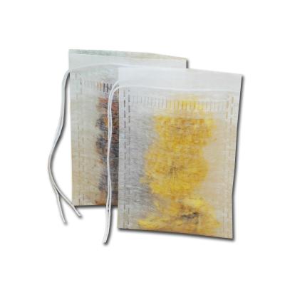 China Disposable Biodegradable Corn Fiber Filter Bags Tea Coffee Empty Tea Bag With Suction String for sale