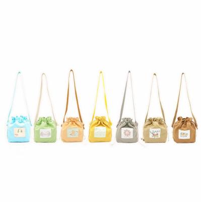 China Fashion Custom Logo ECO Cotton Canvas Drawstring Bag Suction String Bags Cotton Shopping Bag Custom Made With Logo for sale