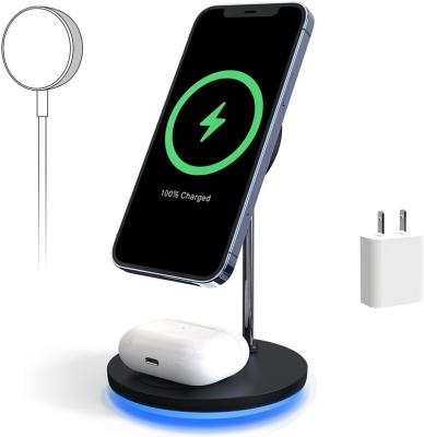 China Convenient F7 3 in 1 New Technology New Product 15W Magnetic Fast Charging 2022 Wireless Charger For Phone 13 12 11 Pro Max XR for sale