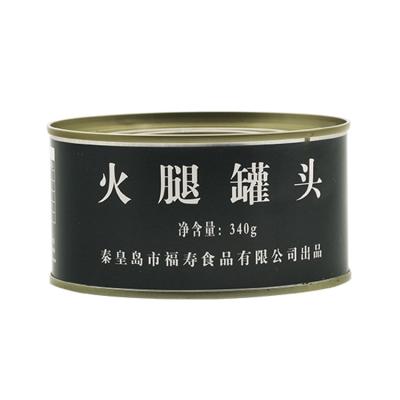 China Cheap 340g Healthy Low Salt Canned Cooked Ham Tin Can Food Emergency Army Food Meat Canned Ham for sale