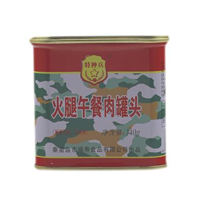 China Wholesale 340g Low Calorie Canned Canned Pork Food Tin Military Mre Military Rations Canned Ham Luncheon Meat for sale