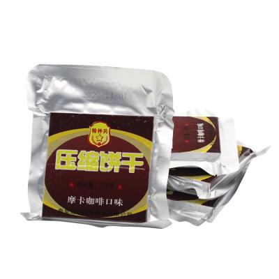 China Low Fat Flavor Digestive Compressed Military Biscuits Rations Coffee Mocha Digestive Biscuit Shelf Life 20 Years for sale