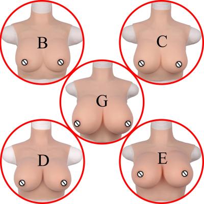 China Cheap Artificial Silicon Factory Huge Boobs Brown Transgender Natural Feeling Men For Crossdresser Silicone Realistic Big Breast Forms for sale