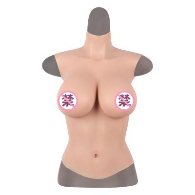 China Natural Feeling Realistic Half Body Pad Silicone Breast Form C/D/E/G Cup For Crossdresser Transgender Drag Queen Breast Form for sale