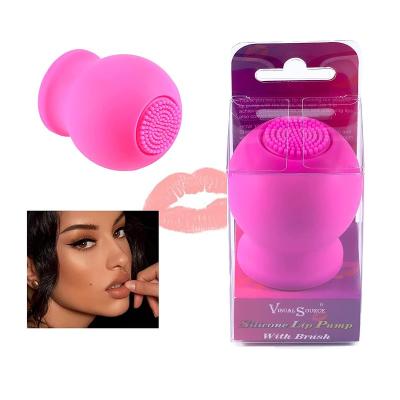 China Skin Rejuvenation Lip Enhancer Device Pumper Lip Plumper Lip Enhancer Filler Tint Silicone Lip Pump with Brush for sale