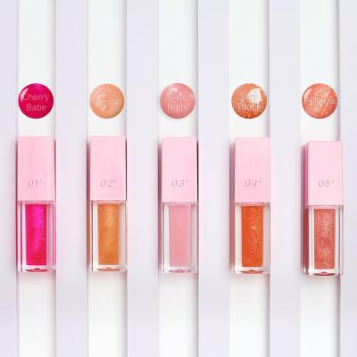 China 2022 New Arrival Changing Private Label Lip Oil Waterproof Plump Magic Color Glitter Dropping Lip Gloss Customized Without Logo for sale