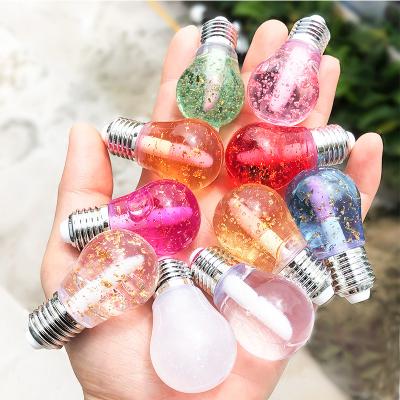 China Wholesale Waterproof Fruit Flavor Lip Gloss Cosmetic Lip Gloss Care Customer Transparent Logo Mini Bulb Lip Gloss for sale