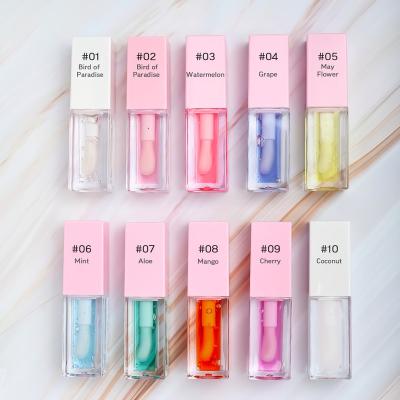 China Full lip oily large private label waterproof mouth extract clear and customized logo liquid lip gloss oil plumper richer lips for sale